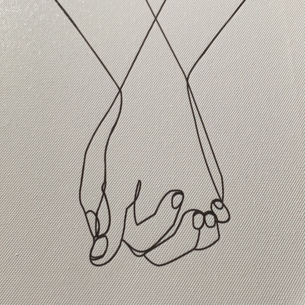 SOLD Hand Holding Canvas - Picture 4 of 4